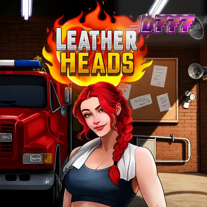 Interface do jogo de slot Leatherheads mostrando os símbolos de mangueira de incêndio